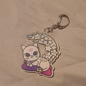 tokidoki Starry Cat Keychain - White and Purple